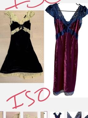 In Search Of Betsey Johnson Velvet Dress Lace